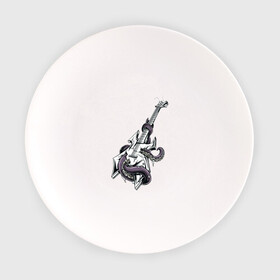 Тарелка с принтом Гитара в Курске, фарфор | диаметр - 210 мм
диаметр для нанесения принта - 120 мм | гитара | металл | музыка | осьминог | рок