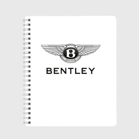 Тетрадь с принтом Bentley в Курске, 100% бумага | 48 листов, плотность листов — 60 г/м2, плотность картонной обложки — 250 г/м2. Листы скреплены сбоку удобной пружинной спиралью. Уголки страниц и обложки скругленные. Цвет линий — светло-серый
 | bentley | brand | britain | car | elite | expensive | limited | logo | mtorz | автомобиль | британия | бэнтли | дорогой | лимитед | логотип | марка | мторз | элитный