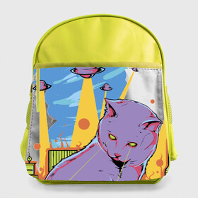Детский рюкзак с принтом Catzilla в Курске, 100% полиэстер | Размеры изделия - высота 34 см, ширина 28 см, глубина 10 см
Размер поля для печати - высота 19.5 см, ширина 24 см | годзилла | город | кот | кошка | монстр | нло