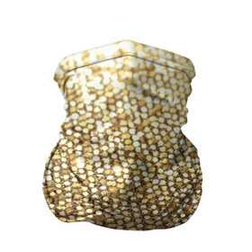 Бандана-труба 3D с принтом Золото в Курске, 100% полиэстер, ткань с особыми свойствами — Activecool | плотность 150‒180 г/м2; хорошо тянется, но сохраняет форму | Тематика изображения на принте: пайетки | текстура | чешуя