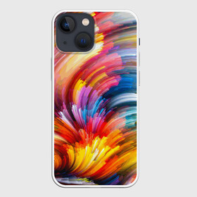 Чехол для iPhone 13 mini с принтом Яркие краски в Курске,  |  | 2017 | классно | красиво | мазки | радуга | фестиваль красок | холи | яркие краски