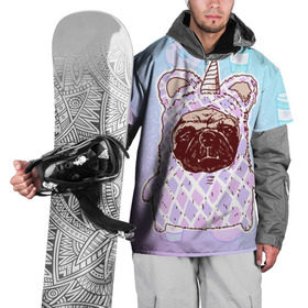 Накидка на куртку 3D с принтом мопс-единорог в Курске, 100% полиэстер |  | Тематика изображения на принте: dog | mops | tmblr | tumbler | unicorn | единорог | мопс