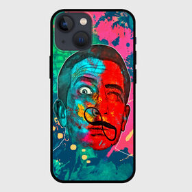 Чехол для iPhone 13 mini с принтом Сальвадор Дали в Курске,  |  | арт | брызги | живопись | знаменитая личность | краски | сальвадор дали | яркие