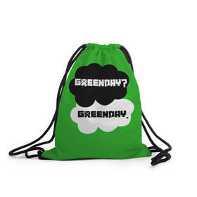 Рюкзак-мешок 3D с принтом Green day в Курске, 100% полиэстер | плотность ткани — 200 г/м2, размер — 35 х 45 см; лямки — толстые шнурки, застежка на шнуровке, без карманов и подкладки | green day | грин дей | зеленый день