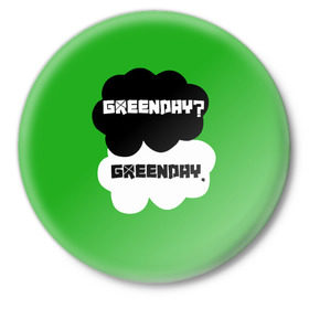Значок с принтом Green day в Курске,  металл | круглая форма, металлическая застежка в виде булавки | green day | грин дей | зеленый день