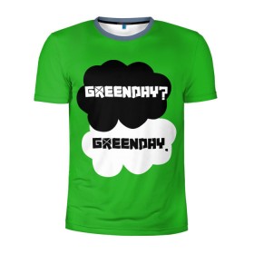 Мужская футболка 3D спортивная с принтом Green day в Курске, 100% полиэстер с улучшенными характеристиками | приталенный силуэт, круглая горловина, широкие плечи, сужается к линии бедра | green day | грин дей | зеленый день