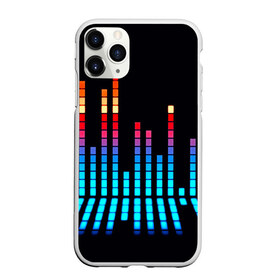 Чехол для iPhone 11 Pro матовый с принтом Эквалайзер в Курске, Силикон |  | Тематика изображения на принте: музыка | полосы | разноцветный | яркий
