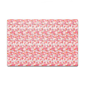 Пазл магнитный 126 элементов с принтом Розовый фламинго в Курске, полимерный материал с магнитным слоем | 126 деталей, размер изделия —  180*270 мм | Тематика изображения на принте: камуфляж | паттерн | птицы | розовый