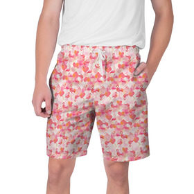 Мужские шорты 3D с принтом Розовый фламинго в Курске,  полиэстер 100% | прямой крой, два кармана без застежек по бокам. Мягкая трикотажная резинка на поясе, внутри которой широкие завязки. Длина чуть выше колен | камуфляж | паттерн | птицы | розовый