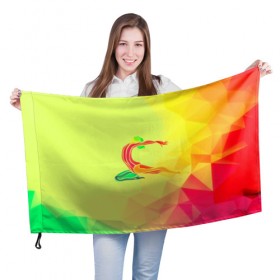 Флаг 3D с принтом Гимнастика в Курске, 100% полиэстер | плотность ткани — 95 г/м2, размер — 67 х 109 см. Принт наносится с одной стороны | 3d | абстракция | арт | гимнастика | другие | полигоны | прикольные | спорт | цветные | яркие