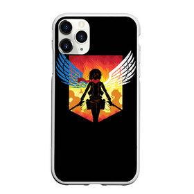 Чехол для iPhone 11 Pro матовый с принтом Атака Титанов в Курске, Силикон |  | attack on titan | wings | атака титанов | крылья свободы | микаса