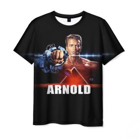 Мужская футболка 3D с принтом Arnold в Курске, 100% полиэфир | прямой крой, круглый вырез горловины, длина до линии бедер | arnold schwarzenegger | cinema | movie | актёр | арнольд шварценеггер | блокбастер | боевик | звезда | кино | киногерой