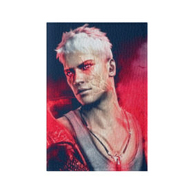 Обложка для паспорта матовая кожа с принтом DmC: Devil May Cry в Курске, натуральная матовая кожа | размер 19,3 х 13,7 см; прозрачные пластиковые крепления | Тематика изображения на принте: dante | данте