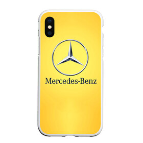 Чехол для iPhone XS Max матовый с принтом Yellow Benz в Курске, Силикон | Область печати: задняя сторона чехла, без боковых панелей | car | mercedes | авто | мерседес