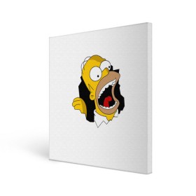 Холст квадратный с принтом The Simpsons в Курске, 100% ПВХ |  | гомер | крик | симпсоны | спрингфилд