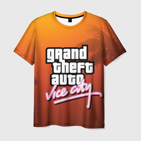 Мужская футболка 3D с принтом GTA в Курске, 100% полиэфир | прямой крой, круглый вырез горловины, длина до линии бедер | Тематика изображения на принте: grand theft auto | gta | vice city | вайс сити | гта