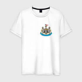 Мужская футболка хлопок с принтом Newcastle united в Курске, 100% хлопок | прямой крой, круглый вырез горловины, длина до линии бедер, слегка спущенное плечо. | newcastle united |  ньюкасл юнайтед | англия | спорт | футбол