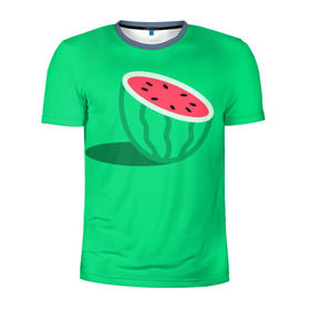 Мужская футболка 3D спортивная с принтом Арбуз в Курске, 100% полиэстер с улучшенными характеристиками | приталенный силуэт, круглая горловина, широкие плечи, сужается к линии бедра | fruits | vegan | vegetables | vegetarian | веган | вегетарианство | еда | овощи | фрукты