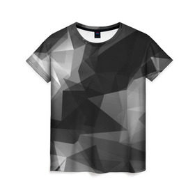 Женская футболка 3D с принтом Camo - Black & White (Чёрно-белый камуфляж) в Курске, 100% полиэфир ( синтетическое хлопкоподобное полотно) | прямой крой, круглый вырез горловины, длина до линии бедер | 0x000000123 | camo | камуфляж | чёрно белый