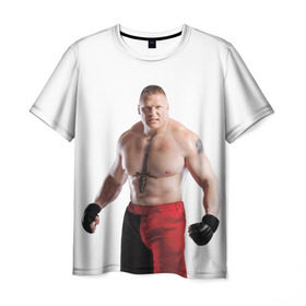 Мужская футболка 3D с принтом Брок Леснар 1 в Курске, 100% полиэфир | прямой крой, круглый вырез горловины, длина до линии бедер | Тематика изображения на принте: 
