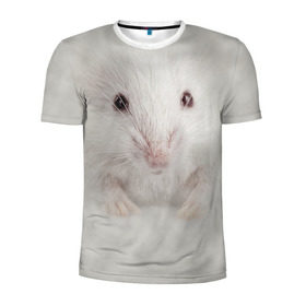 Мужская футболка 3D спортивная с принтом Крыса в Курске, 100% полиэстер с улучшенными характеристиками | приталенный силуэт, круглая горловина, широкие плечи, сужается к линии бедра | животные | крыса | мордочка | мышка | мышь | природа