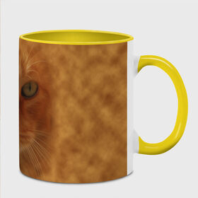 Кружка 3D с принтом Рыжий котик в Курске, керамика | ёмкость 330 мл | Тематика изображения на принте: животные | кот | котенок | котик | кошка | мордочка | рыжий