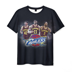 Мужская футболка 3D с принтом NBA: Cleveland Cavaliers в Курске, 100% полиэфир | прямой крой, круглый вырез горловины, длина до линии бедер | Тематика изображения на принте: nba