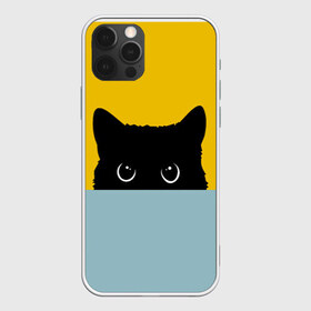 Чехол для iPhone 12 Pro Max с принтом Черная кошка в Курске, Силикон |  | cat | kitty | pussycat | киса | кот | коты | котэ | кошка | мода