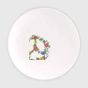 Тарелка с принтом peace flowers в Курске, фарфор | диаметр - 210 мм
диаметр для нанесения принта - 120 мм | flowers | peace | мир | цветы