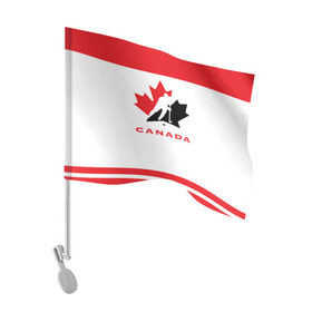 Флаг для автомобиля с принтом TEAM CANADA в Курске, 100% полиэстер | Размер: 30*21 см | 2017 | canada | team | teamcanada | канада | мира | россия | хоккей | чемпионат | чм2017