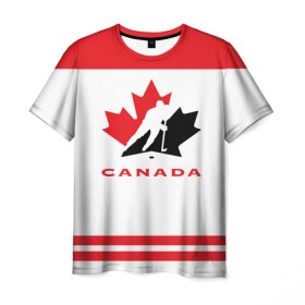 Мужская футболка 3D с принтом TEAM CANADA в Курске, 100% полиэфир | прямой крой, круглый вырез горловины, длина до линии бедер | Тематика изображения на принте: 2017 | canada | team | teamcanada | канада | мира | россия | хоккей | чемпионат | чм2017