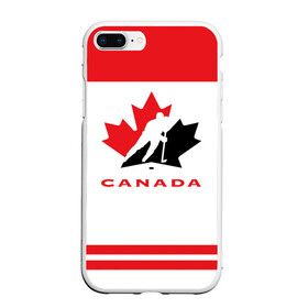 Чехол для iPhone 7Plus/8 Plus матовый с принтом TEAM CANADA в Курске, Силикон | Область печати: задняя сторона чехла, без боковых панелей | 2017 | canada | team | teamcanada | канада | мира | россия | хоккей | чемпионат | чм2017
