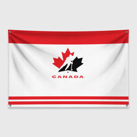 Флаг-баннер с принтом TEAM CANADA в Курске, 100% полиэстер | размер 67 х 109 см, плотность ткани — 95 г/м2; по краям флага есть четыре люверса для крепления | 2017 | canada | team | teamcanada | канада | мира | россия | хоккей | чемпионат | чм2017