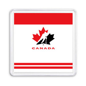 Магнит 55*55 с принтом TEAM CANADA в Курске, Пластик | Размер: 65*65 мм; Размер печати: 55*55 мм | 2017 | canada | team | teamcanada | канада | мира | россия | хоккей | чемпионат | чм2017
