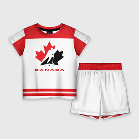 Детский костюм с шортами 3D с принтом TEAM CANADA в Курске,  |  | Тематика изображения на принте: 2017 | canada | team | teamcanada | канада | мира | россия | хоккей | чемпионат | чм2017
