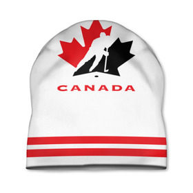 Шапка 3D с принтом TEAM CANADA в Курске, 100% полиэстер | универсальный размер, печать по всей поверхности изделия | Тематика изображения на принте: 2017 | canada | team | teamcanada | канада | мира | россия | хоккей | чемпионат | чм2017