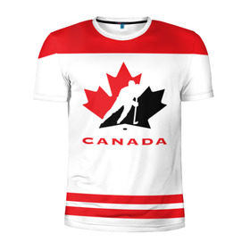 Мужская футболка 3D спортивная с принтом TEAM CANADA в Курске, 100% полиэстер с улучшенными характеристиками | приталенный силуэт, круглая горловина, широкие плечи, сужается к линии бедра | Тематика изображения на принте: 2017 | canada | team | teamcanada | канада | мира | россия | хоккей | чемпионат | чм2017