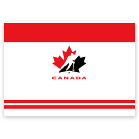Поздравительная открытка с принтом TEAM CANADA в Курске, 100% бумага | плотность бумаги 280 г/м2, матовая, на обратной стороне линовка и место для марки
 | Тематика изображения на принте: 2017 | canada | team | teamcanada | канада | мира | россия | хоккей | чемпионат | чм2017