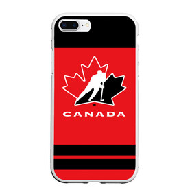 Чехол для iPhone 7Plus/8 Plus матовый с принтом TEAM CANADA в Курске, Силикон | Область печати: задняя сторона чехла, без боковых панелей | Тематика изображения на принте: 2017 | canada | hochey | team | teamcanada | канада | мира | россия | хоккей | чемпионат | чм2017