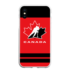 Чехол для iPhone XS Max матовый с принтом TEAM CANADA в Курске, Силикон | Область печати: задняя сторона чехла, без боковых панелей | 2017 | canada | hochey | team | teamcanada | канада | мира | россия | хоккей | чемпионат | чм2017