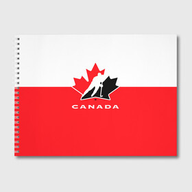 Альбом для рисования с принтом TEAM CANADA в Курске, 100% бумага
 | матовая бумага, плотность 200 мг. | Тематика изображения на принте: 2017 | canada | hochey | team | teamcanada | канада | мира | россия | хоккей | чемпионат | чм2017