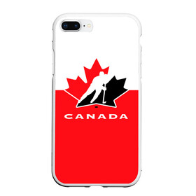 Чехол для iPhone 7Plus/8 Plus матовый с принтом TEAM CANADA в Курске, Силикон | Область печати: задняя сторона чехла, без боковых панелей | 2017 | canada | hochey | team | teamcanada | канада | мира | россия | хоккей | чемпионат | чм2017