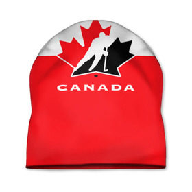 Шапка 3D с принтом TEAM CANADA в Курске, 100% полиэстер | универсальный размер, печать по всей поверхности изделия | 2017 | canada | hochey | team | teamcanada | канада | мира | россия | хоккей | чемпионат | чм2017
