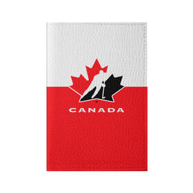 Обложка для паспорта матовая кожа с принтом TEAM CANADA в Курске, натуральная матовая кожа | размер 19,3 х 13,7 см; прозрачные пластиковые крепления | 2017 | canada | hochey | team | teamcanada | канада | мира | россия | хоккей | чемпионат | чм2017