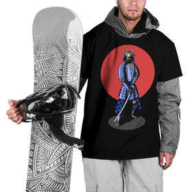 Накидка на куртку 3D с принтом Самурай, японское солнце в Курске, 100% полиэстер |  | азия | воин | катана | меч | сегун | сэнсэй | харакири | честь | японец | япония
