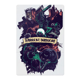 Магнитный плакат 2Х3 с принтом Darkest Dungeon в Курске, Полимерный материал с магнитным слоем | 6 деталей размером 9*9 см | darkest dungeon | замок | игра | логотип | рыцарь | темные подземелья | тьма | череп | чумной доктор