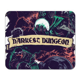 Коврик прямоугольный с принтом Darkest Dungeon в Курске, натуральный каучук | размер 230 х 185 мм; запечатка лицевой стороны | darkest dungeon | замок | игра | логотип | рыцарь | темные подземелья | тьма | череп | чумной доктор