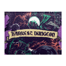 Обложка для студенческого билета с принтом Darkest Dungeon в Курске, натуральная кожа | Размер: 11*8 см; Печать на всей внешней стороне | darkest dungeon | замок | игра | логотип | рыцарь | темные подземелья | тьма | череп | чумной доктор