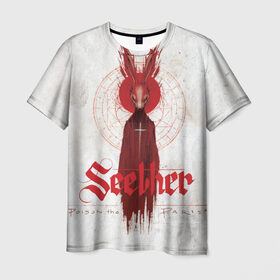 Мужская футболка 3D с принтом Seether в Курске, 100% полиэфир | прямой крой, круглый вырез горловины, длина до линии бедер | album | poison the parish | seether | рок