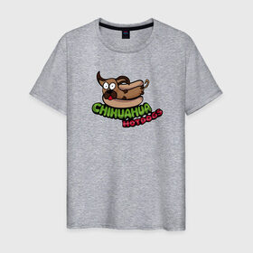 Мужская футболка хлопок с принтом GTA IV - Чихуахуа Хотдог в Курске, 100% хлопок | прямой крой, круглый вырез горловины, длина до линии бедер, слегка спущенное плечо. | 